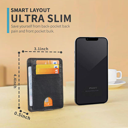 Ultra Slim Smart Credit Card Holder RFID Blocking Card Slim Wallet