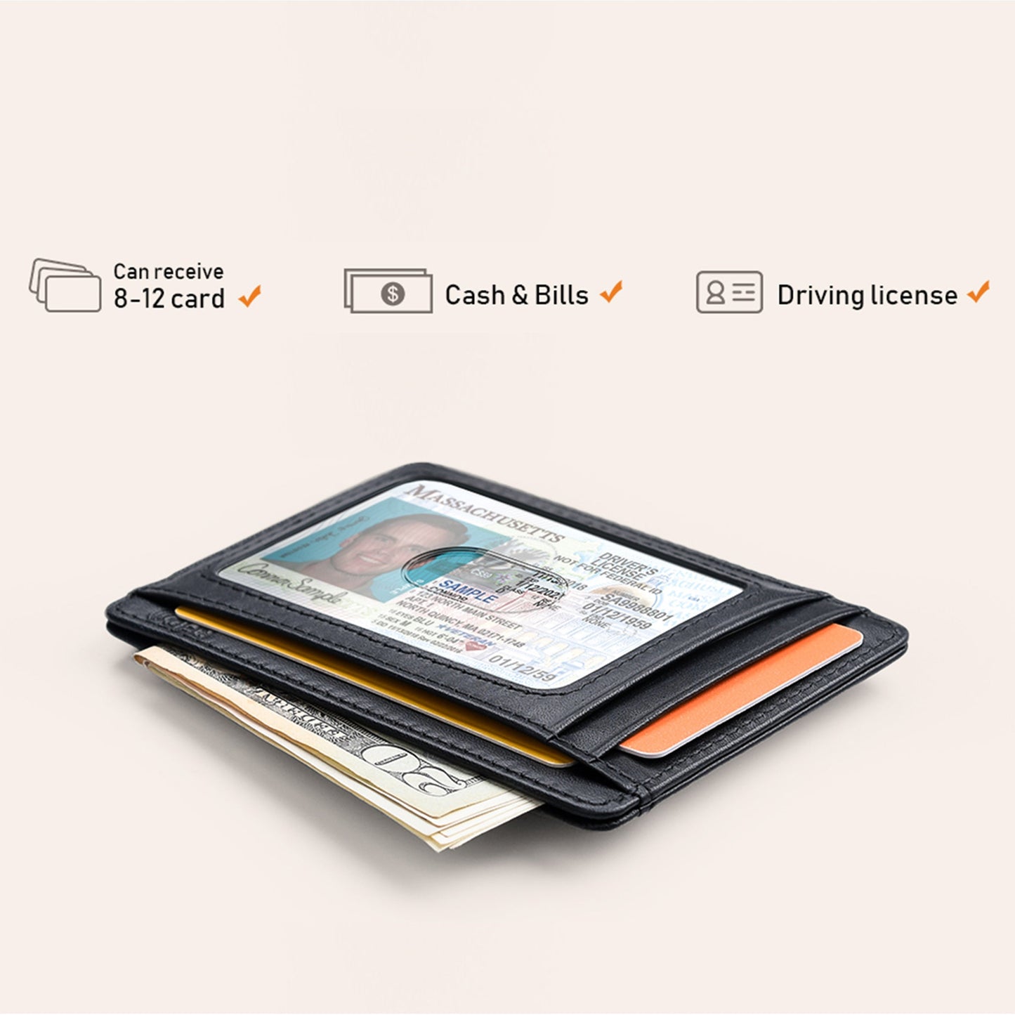 Ultra Slim Smart Credit Card Holder RFID Blocking Card Slim Wallet