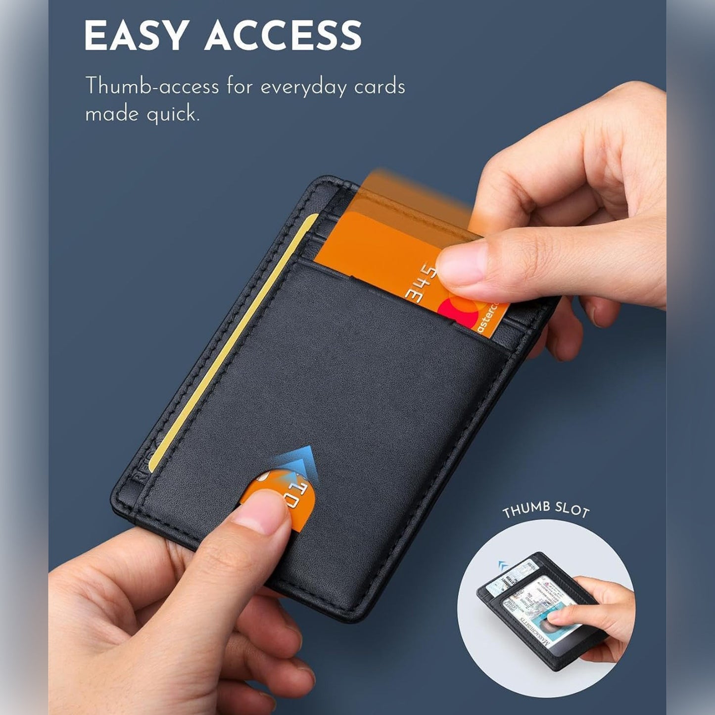 Ultra Slim Smart Credit Card Holder RFID Blocking Card Slim Wallet